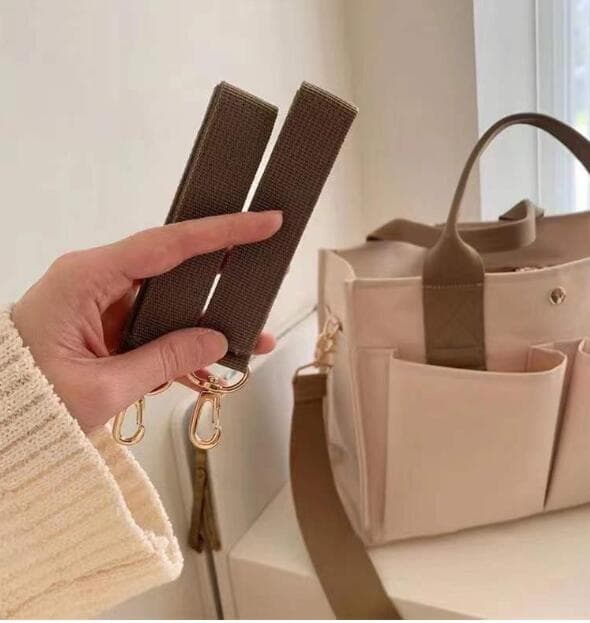 帆布バッグ 女性用帆布トートバッグ 肩掛けショルダー二色展開